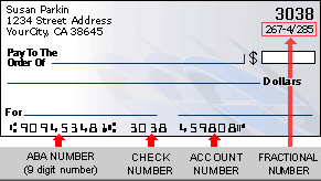 example personal check